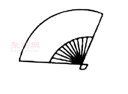 怎么画扇子_来看扇子简笔画画法-5