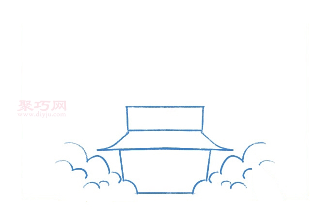 幼儿画高塔步骤图解_来学高塔简笔画-3