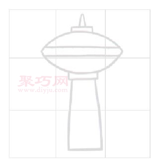 电视塔如何画好看又简单_电视塔简笔画步骤-6
