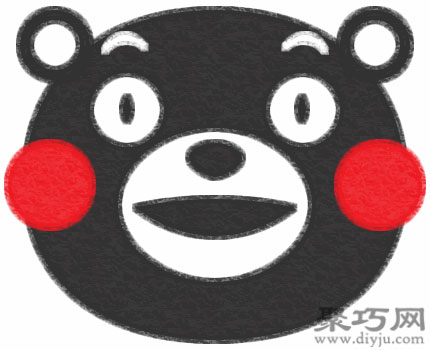 熊本熊的画法步骤_教你怎么画熊本熊简笔画-1