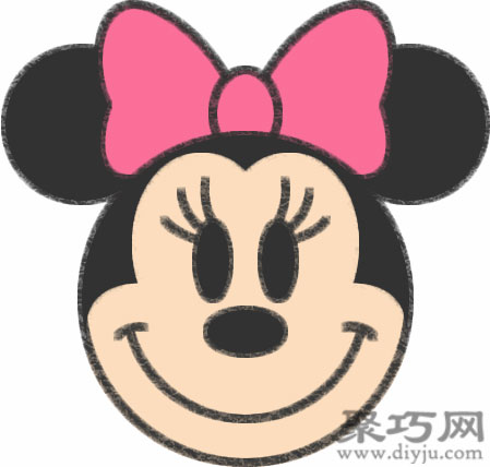 米老鼠米妮的画法步骤_教你怎么画米妮简笔画-1