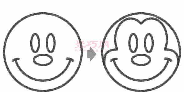米老鼠米妮的画法步骤_教你怎么画米妮简笔画-3