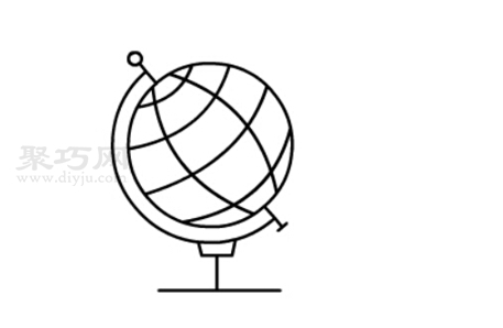 如何画地球仪才好看_来看地球仪简笔画步骤-1