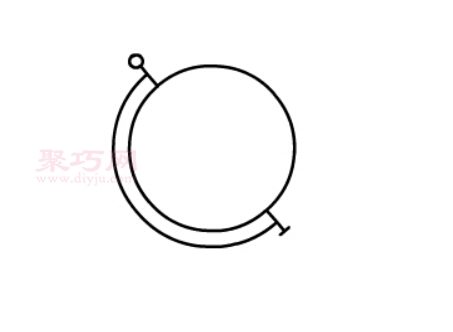 如何画地球仪才好看_来看地球仪简笔画步骤-3