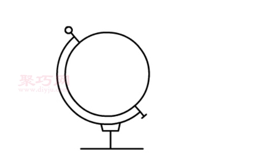 如何画地球仪才好看_来看地球仪简笔画步骤-4