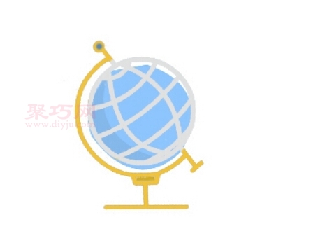 如何画地球仪才好看_来看地球仪简笔画步骤-7