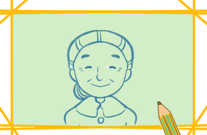 可爱的老年人简笔画-4