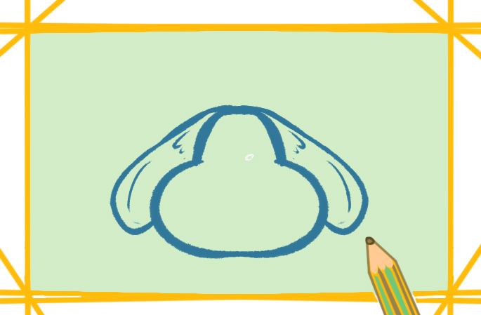 趴着的狗狗简笔画-2