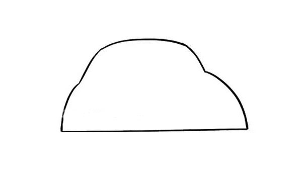 漂亮的绿色小汽车简笔画-1