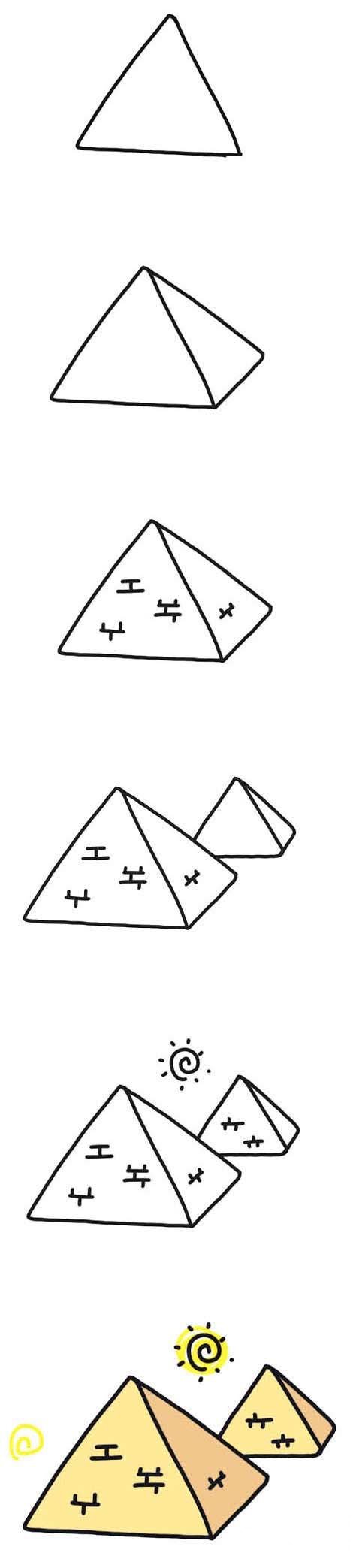 怎么画埃及金字塔-1