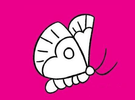 飞舞的蝴蝶简笔画-1