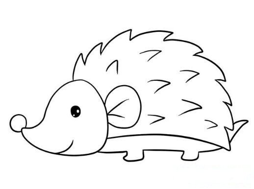 怎么画彩色小刺猬-1