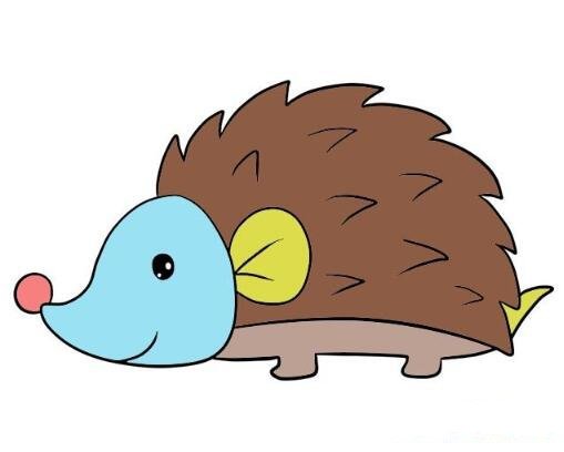 怎么画彩色小刺猬-2