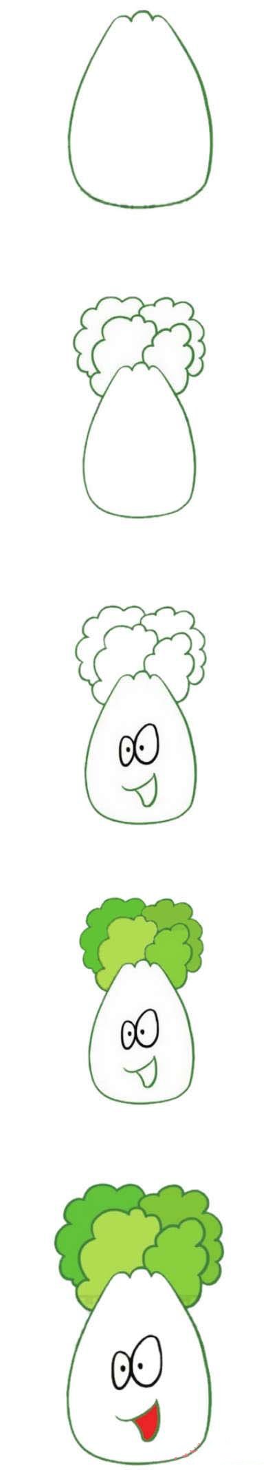 卡通大白菜简笔画-1