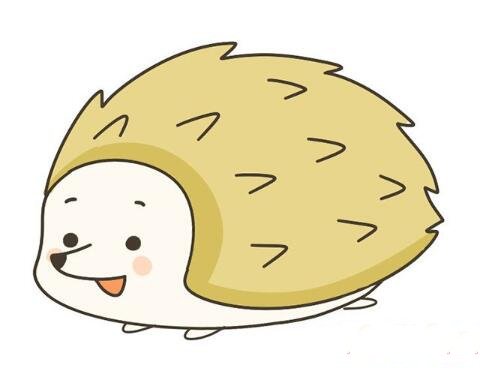 幼儿卡通小刺猬简笔画-2