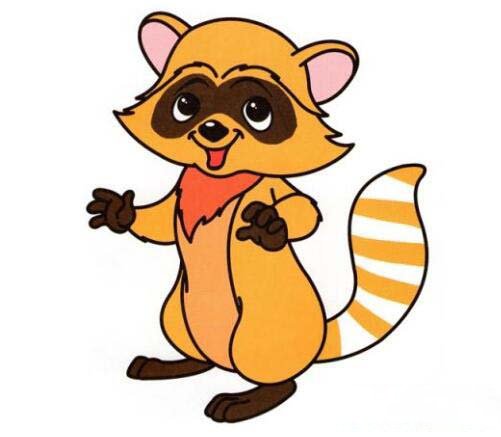 涂色小浣熊怎么画好看-2