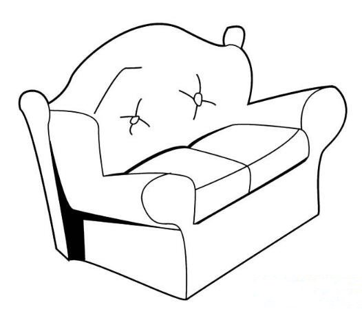 家用沙发简笔画-1