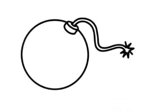 怎么画卡通炸弹-2