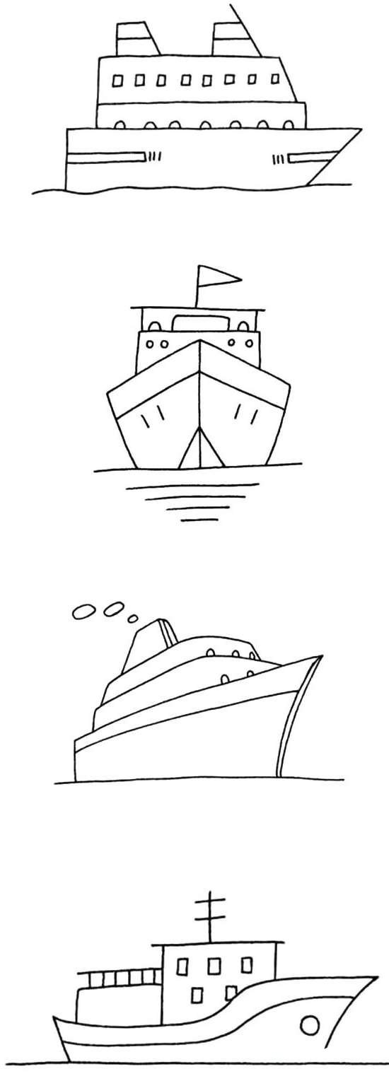 豪华游轮简笔画-2