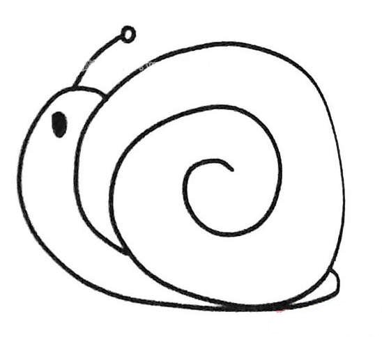 蜗牛简笔画图片-1