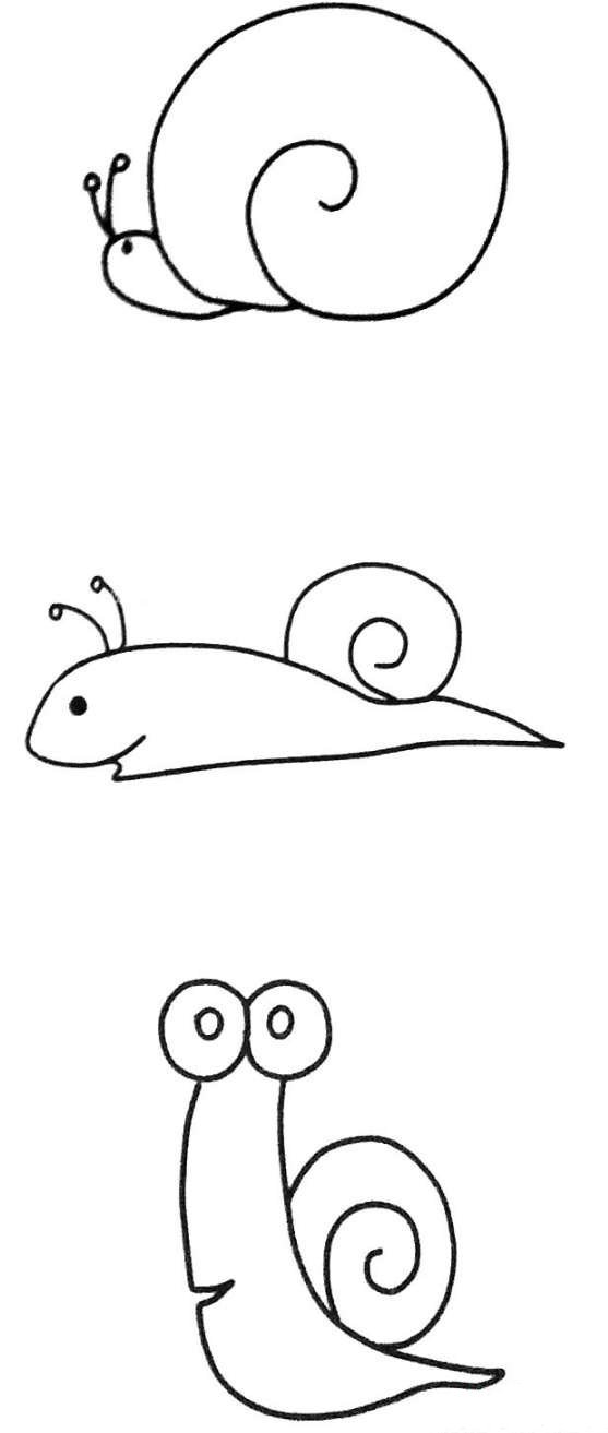 蜗牛简笔画图片-2