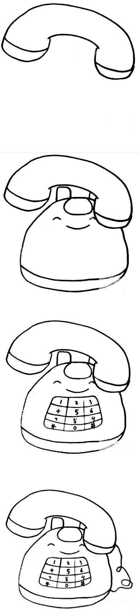 座机电话简笔画-2