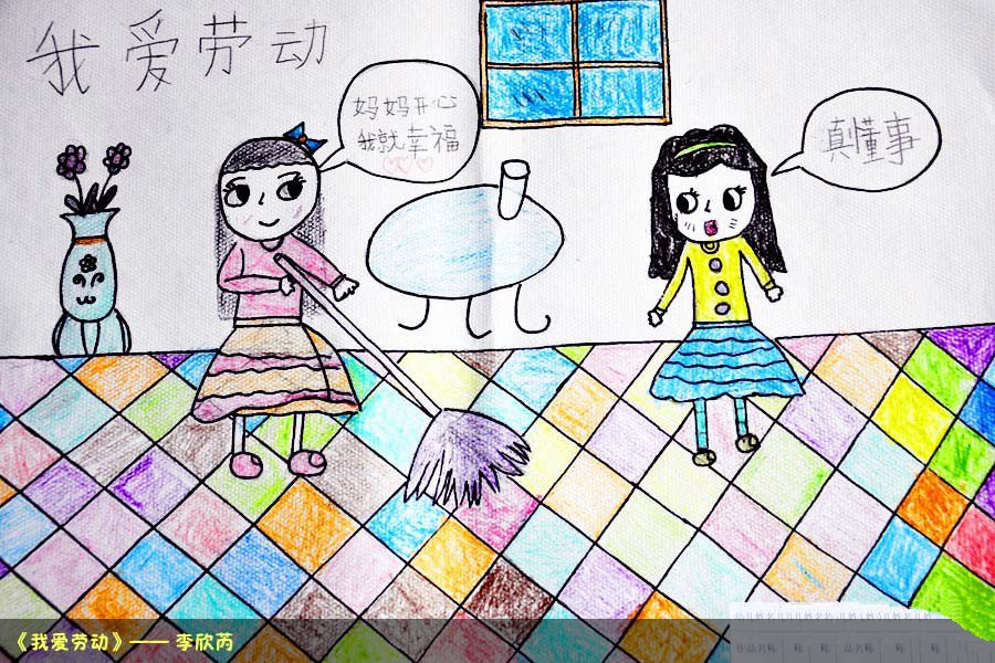 儿童五一劳动节绘画-1