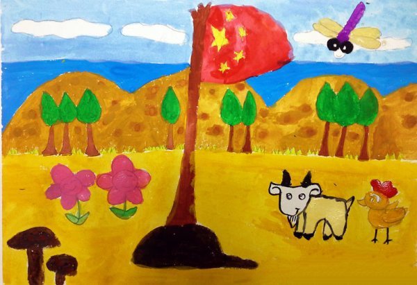 有意义的国庆假期,国庆节主题儿童画分享-1