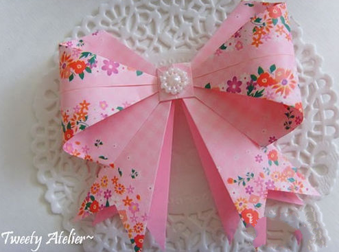 六一儿童节手工：蝴蝶结手工折纸-1