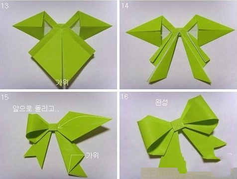 六一儿童节手工：蝴蝶结手工折纸-5