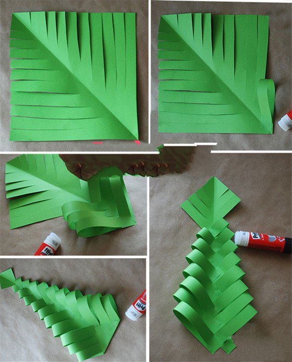 幼儿创意圣诞树手工制作-3