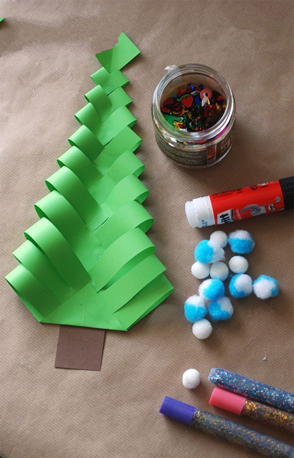 幼儿创意圣诞树手工制作-4