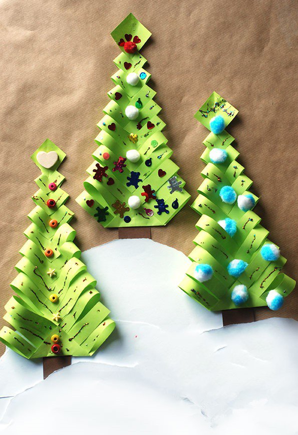 幼儿创意圣诞树手工制作-5