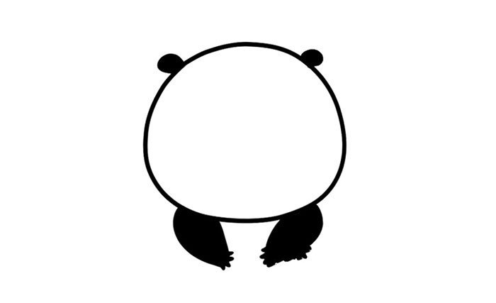 画可爱的圣诞节大熊猫-4