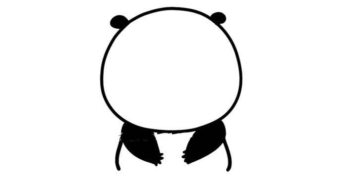 画可爱的圣诞节大熊猫-5