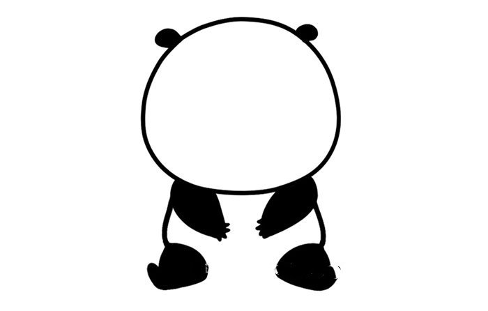 画可爱的圣诞节大熊猫-6