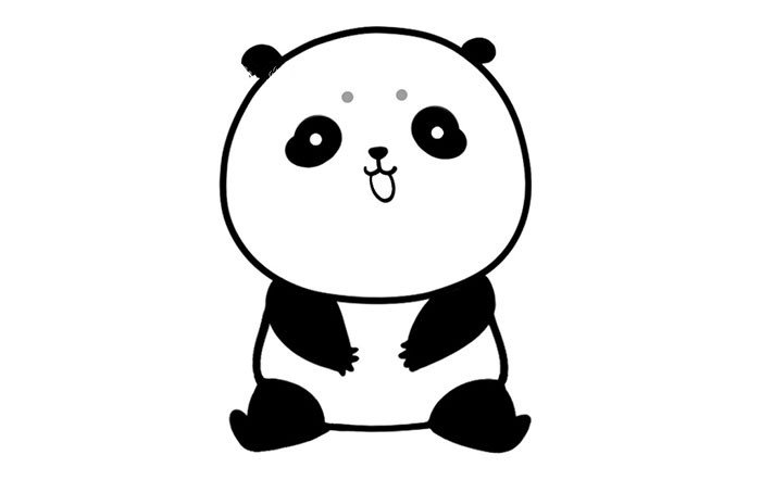 画可爱的圣诞节大熊猫-8