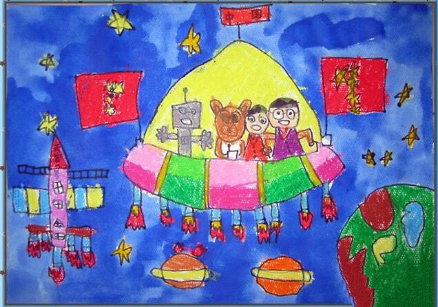庆祝国庆节儿童画-1