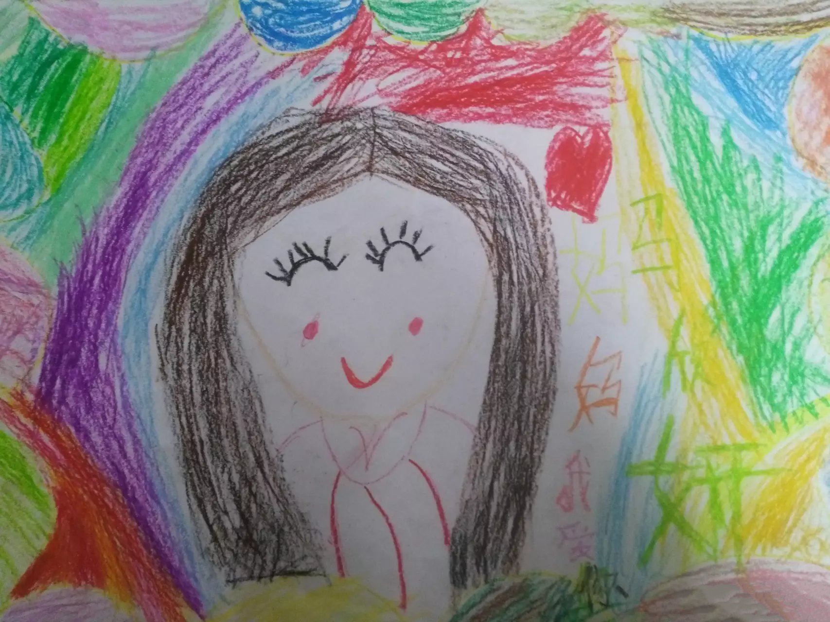 祝亲爱的妈妈节日快乐三八妇女节绘画作品大全-1