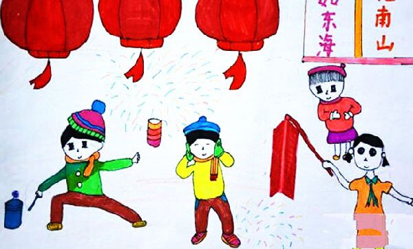 2017过年图片儿童画大全-5
