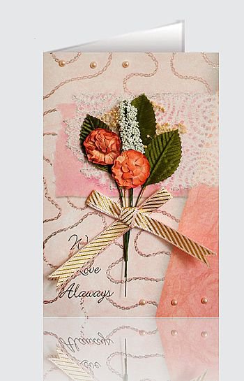 手工制作元旦贺卡:干花贺卡DIY作品欣赏-5