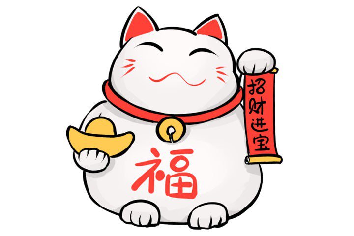 招财猫怎么画-1