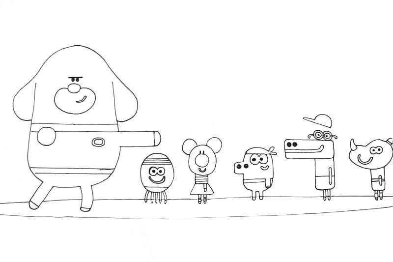 阿奇幼幼园的小朋友简笔画图片-2