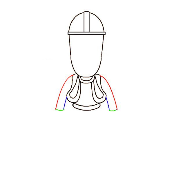 光头强简笔画教程-9