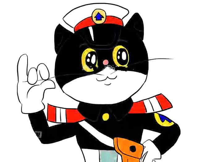 开心微笑的黑猫警长-1