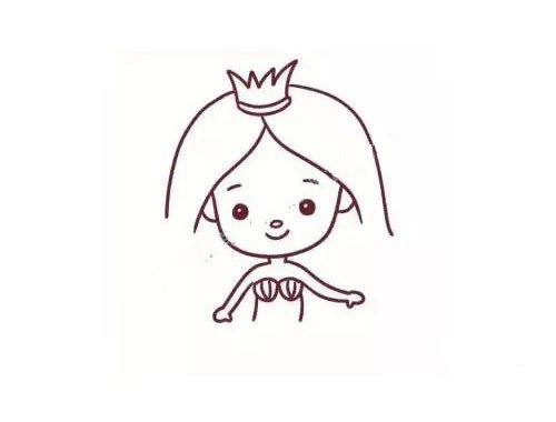 分步学画：卡通美人鱼-6