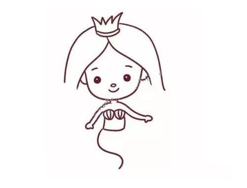 分步学画：卡通美人鱼-7