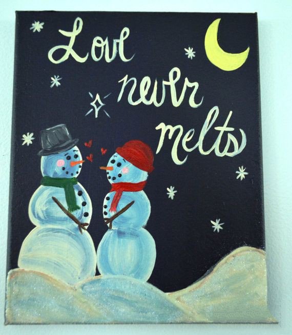 冰雪之恋外国小朋友画冬天的图画-1