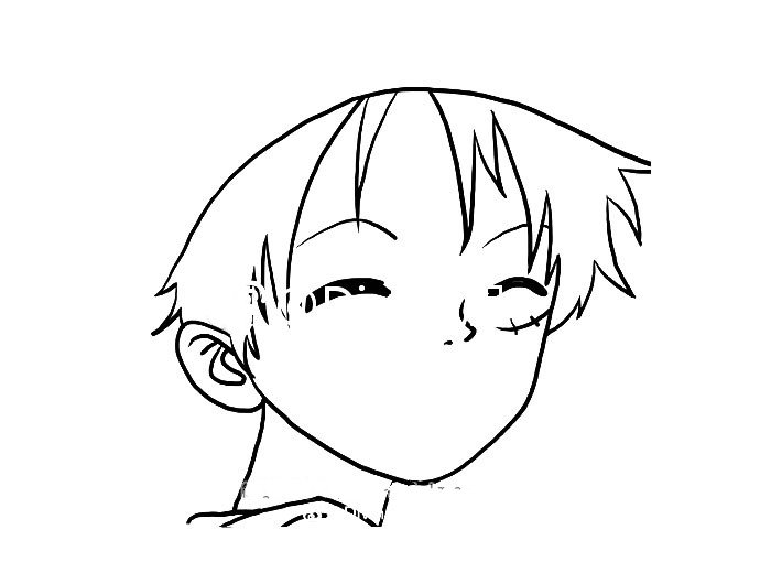 海贼王中的路飞怎么画-5