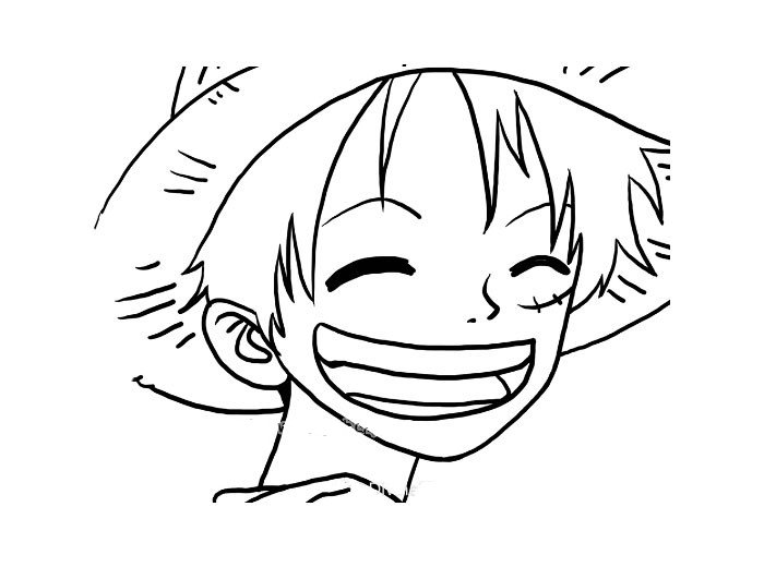 海贼王中的路飞怎么画-7